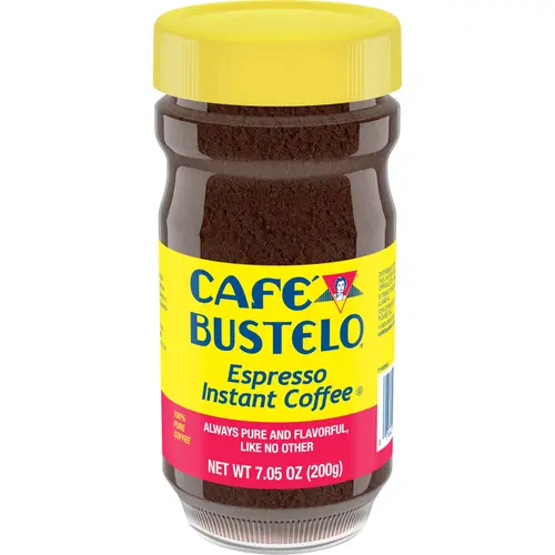 Cafe Bustelo, Espresso Style, Dark Roast Instant Coffee, 7.05 oz Jar