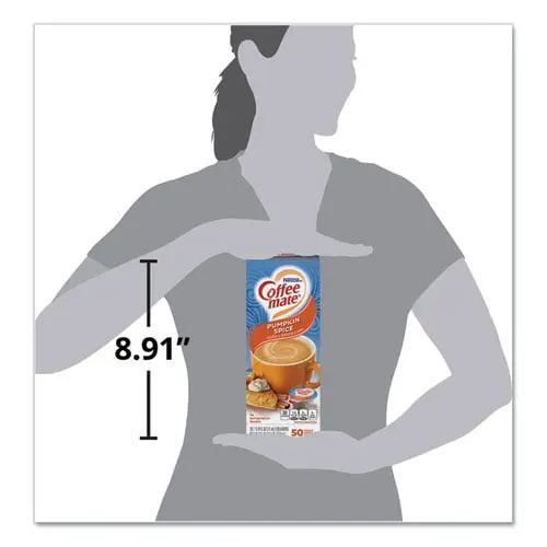 Liquid Coffee Creamer, Pumpkin Spice, 0.38 Oz Mini Cups, 50/box | Bundle of 2 Boxes thumbnail 4