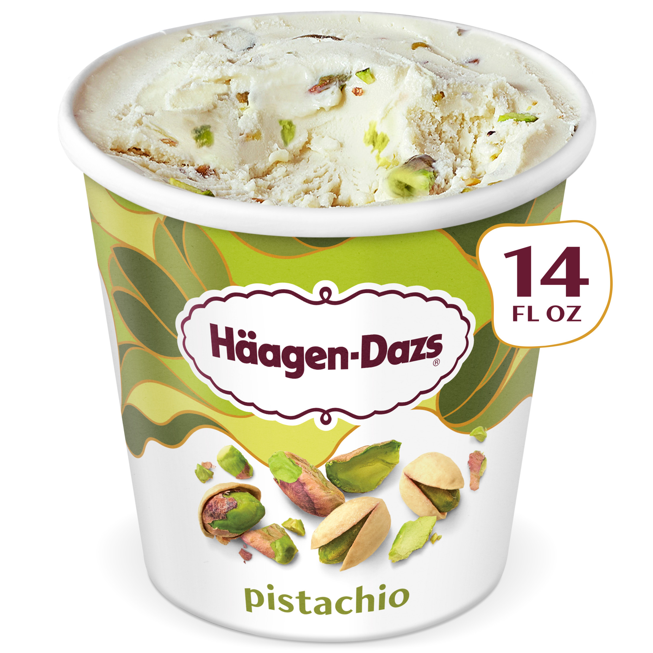 Haagen Dazs Pistachio Ice Cream, Gluten Free, Kosher, 14 oz