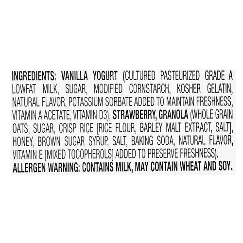 Fresh Cut Strawberry Parfait with Vanilla Yogurt and Granola, 7 oz Cup thumbnail 4