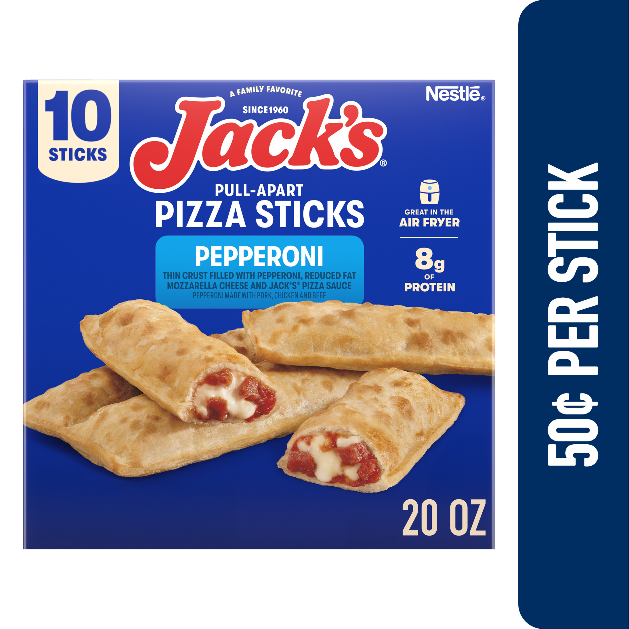 Jack's Pepperoni Pizza Stick Snacks, 20 oz (Frozen)