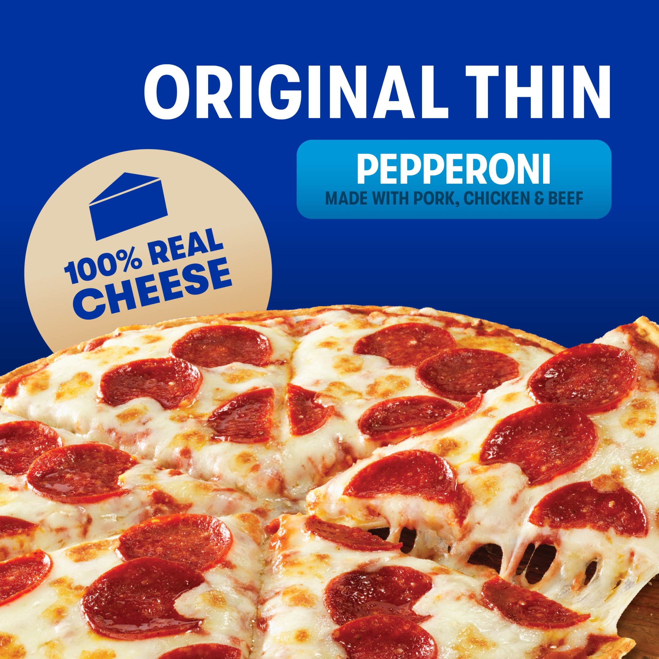 Jack's Frozen Meat Pizza, Pepperoni and Cheese, Original Thin Crust, 14.3 oz (Frozen) thumbnail 2