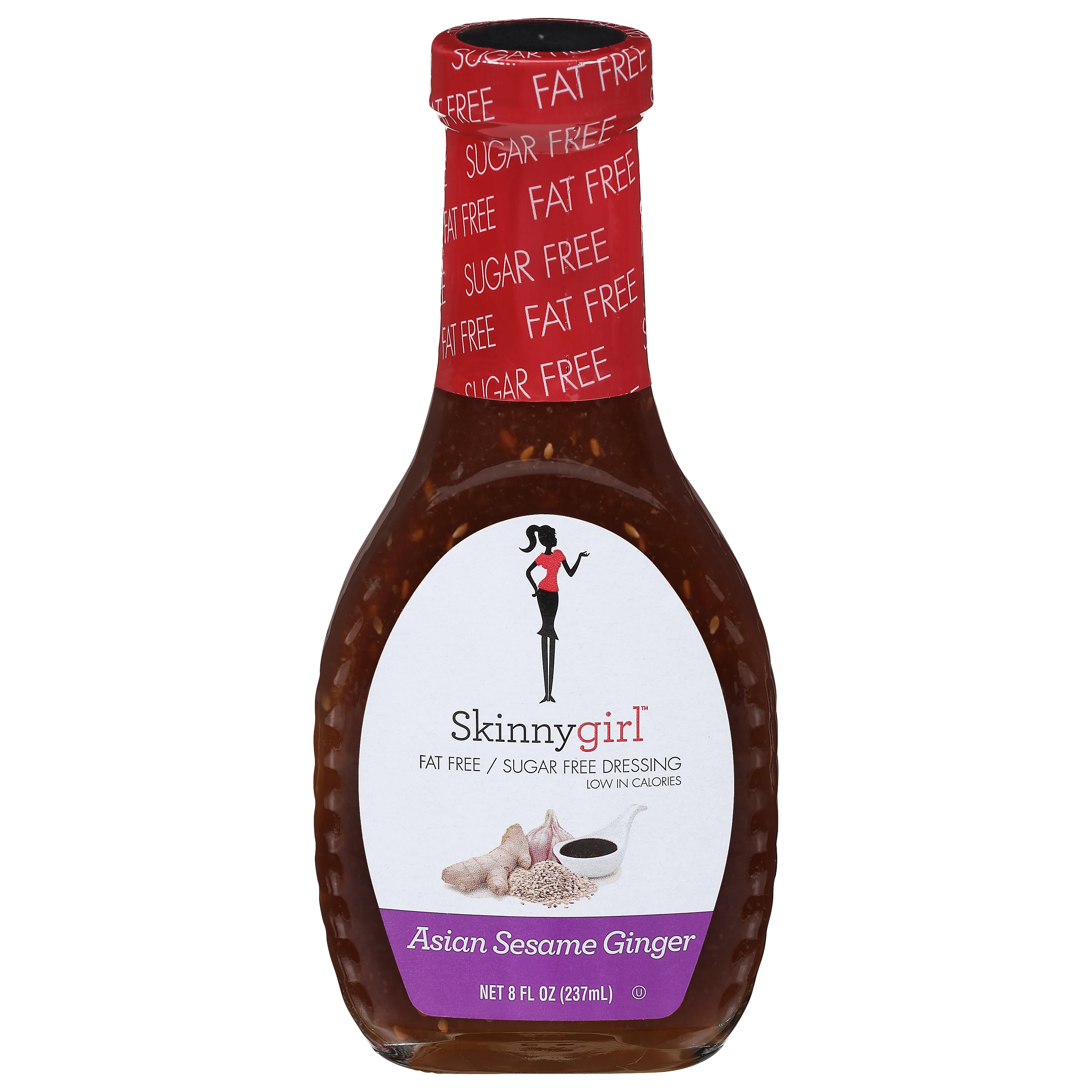 Skinnygirl, Fat-Free, Sugar-Free Asian Sesame Ginger Salad Dressing, 8 fl oz