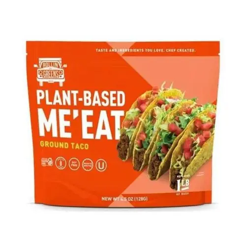 Rollingreens  4.5 oz Plant-Based Ground Taco Meat - Pack of 12