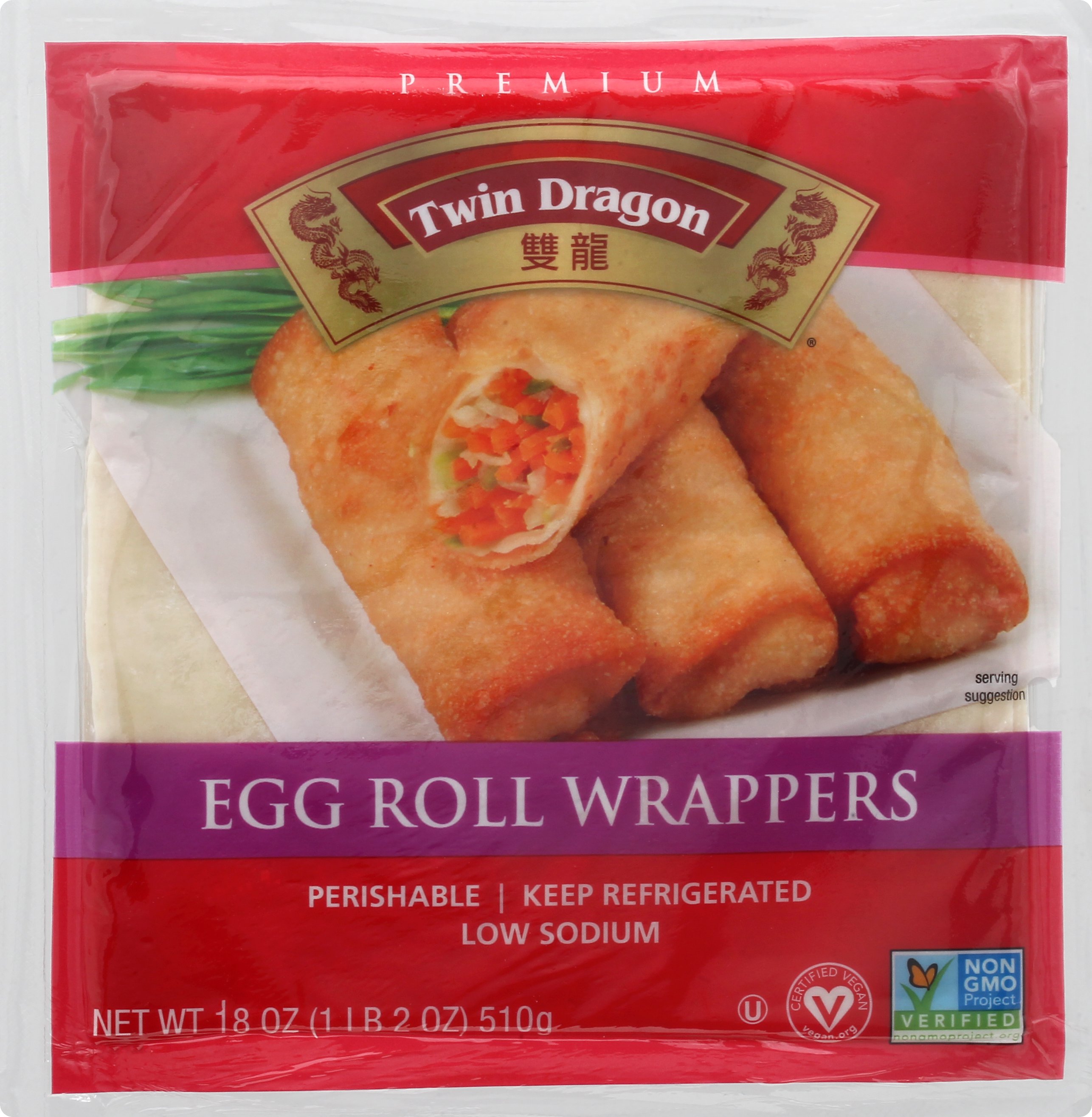 Twin Dragon Refrigerated Plant-Based Egg Roll Wraps 18Oz thumbnail 2