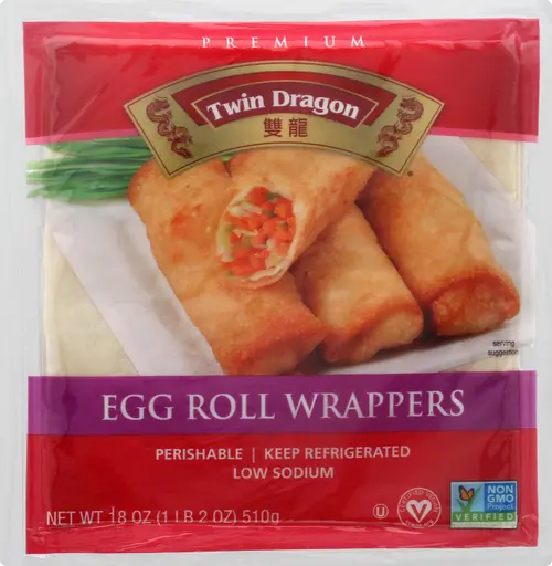 Twin Dragon Refrigerated Plant-Based Egg Roll Wraps 18Oz thumbnail 2
