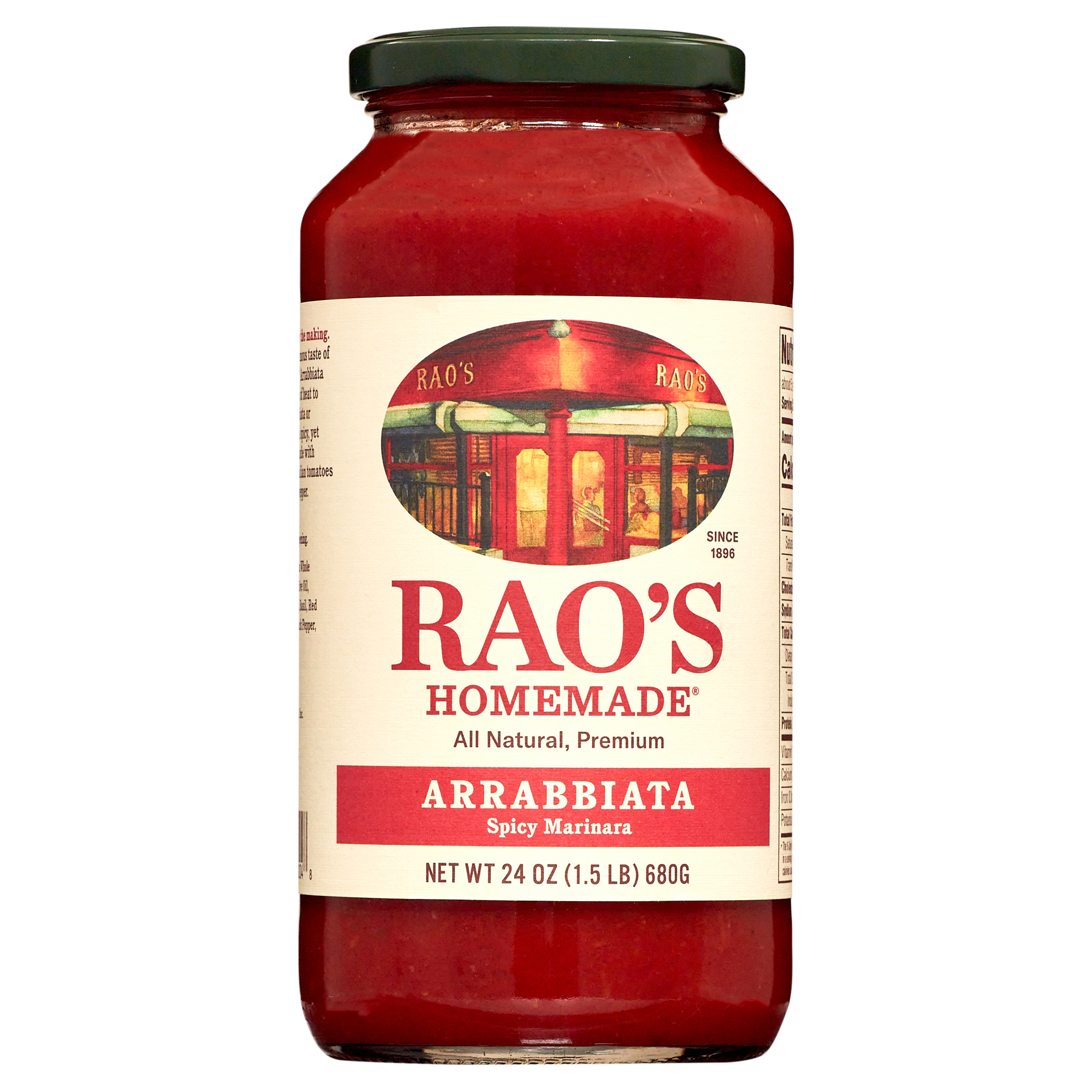 Rao's Homemade Arrabbiata Sauce | 24 oz | Spicy Tomato Sauce | Pasta Sauce | Carb Conscious, Keto Friendly | All Natural, Premiu