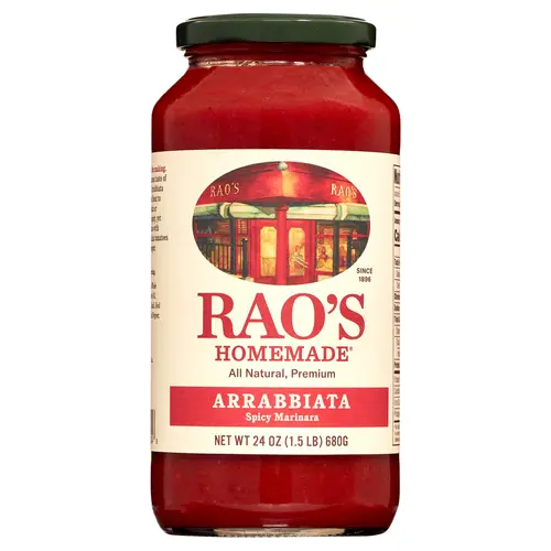 Rao's Homemade Arrabbiata Sauce | 24 oz | Spicy Tomato Sauce | Pasta Sauce | Carb Conscious, Keto Friendly | All Natural, Premiu