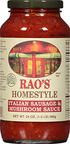 Rao's Homemade Italian Sausage & Mushroom Sauce, Keto Friendly, Low Carb 24 oz