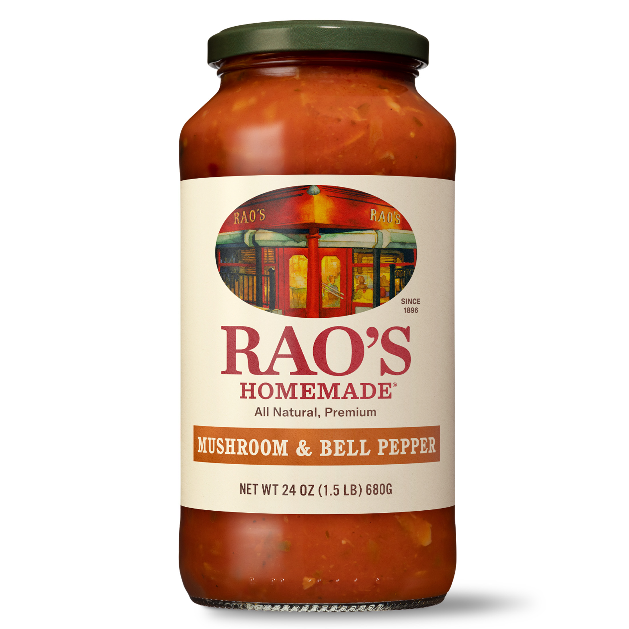 Rao's Homemade Mushroom & Bell Pepper Pasta Sauce, Keto Friendly, Low Carb 24 oz