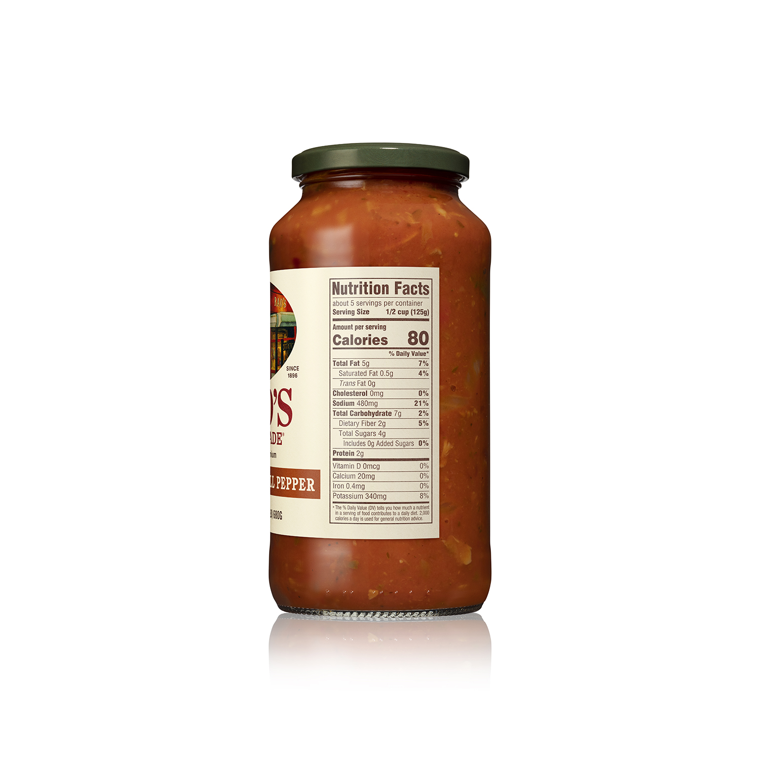 Rao's Homemade Mushroom & Bell Pepper Pasta Sauce, Keto Friendly, Low Carb 24 oz thumbnail 2