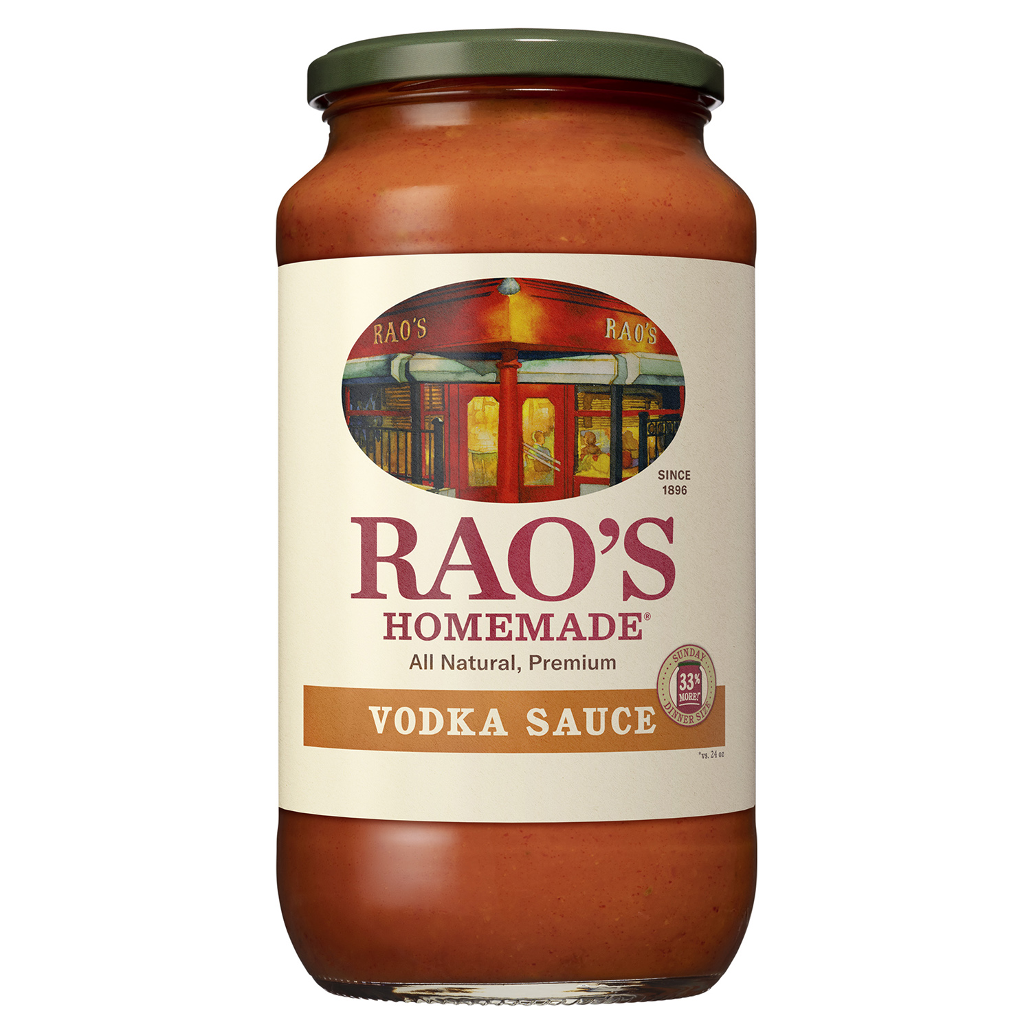 Rao's Homemade Vodka Sauce | 24 oz | Creamy Tomato Sauce | Pasta Sauce | Carb Conscious, Keto Friendly | All Natural, Premium Qu