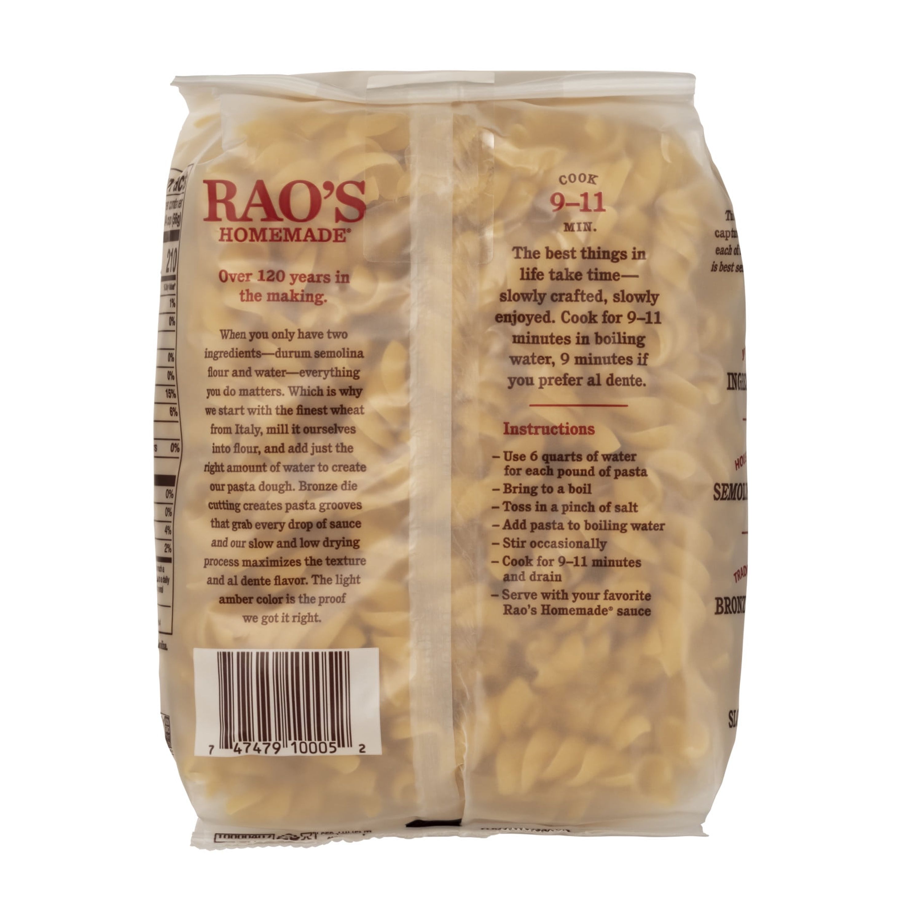 Rao's Homemade Fusili, Premium Italian Pasta Made from Durum Semolina Flour, 16 Oz thumbnail 3