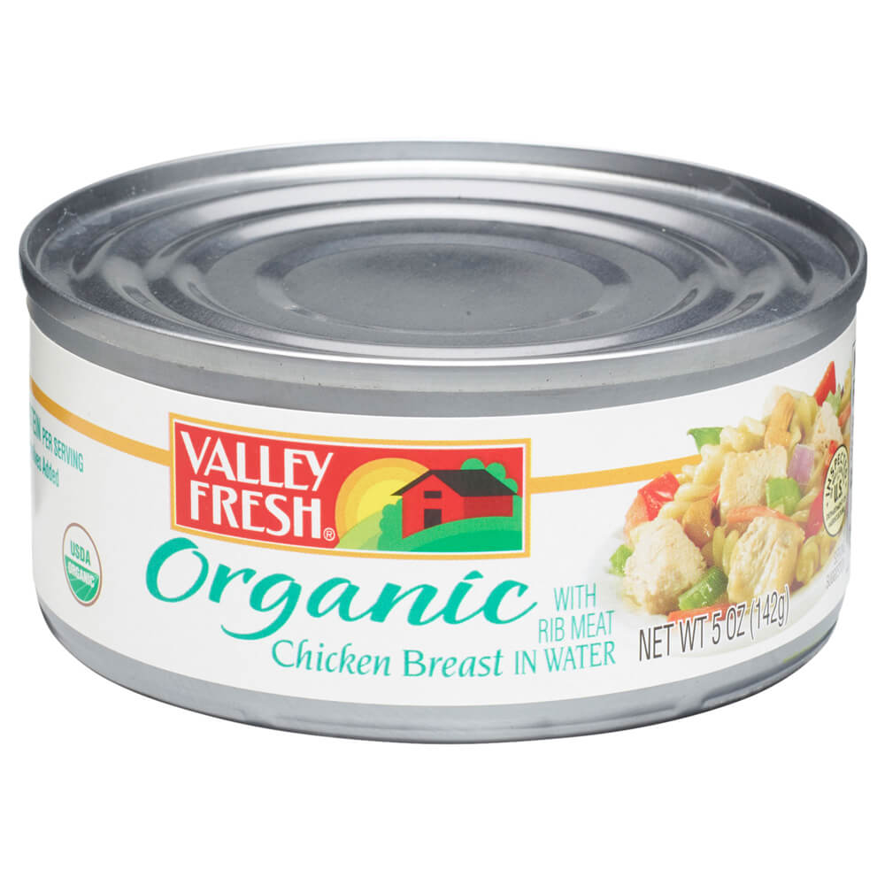 Valley Fresh Organic Chicken Breast, in Water, 5 oz Can