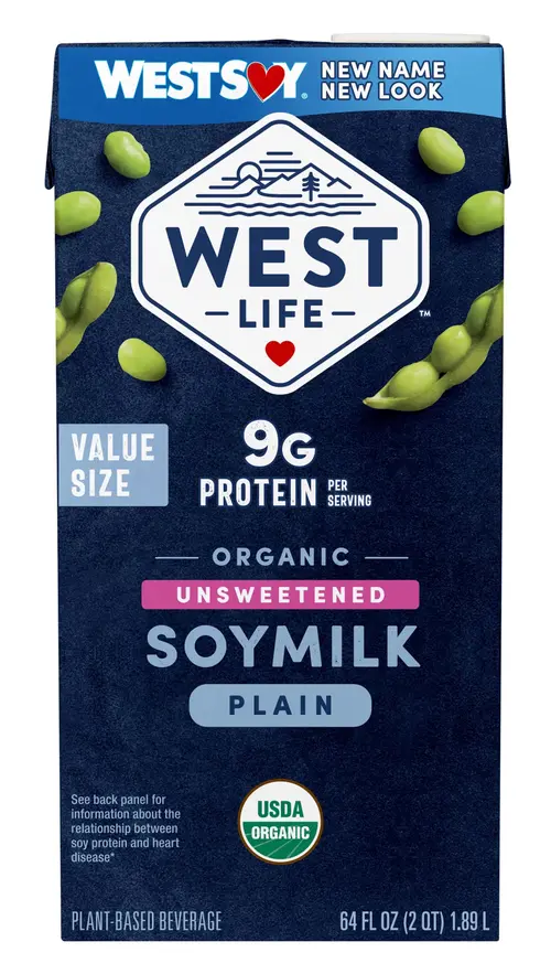 West Life Organic Original Unsweetened Soymilk Shelf-Stable 64 fl. oz. (Pack Count 1)