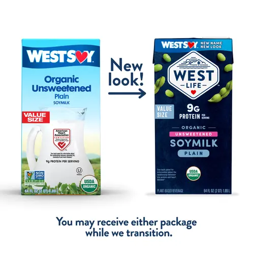 West Life Organic Original Unsweetened Soymilk Shelf-Stable 64 fl. oz. (Pack Count 1) thumbnail 2