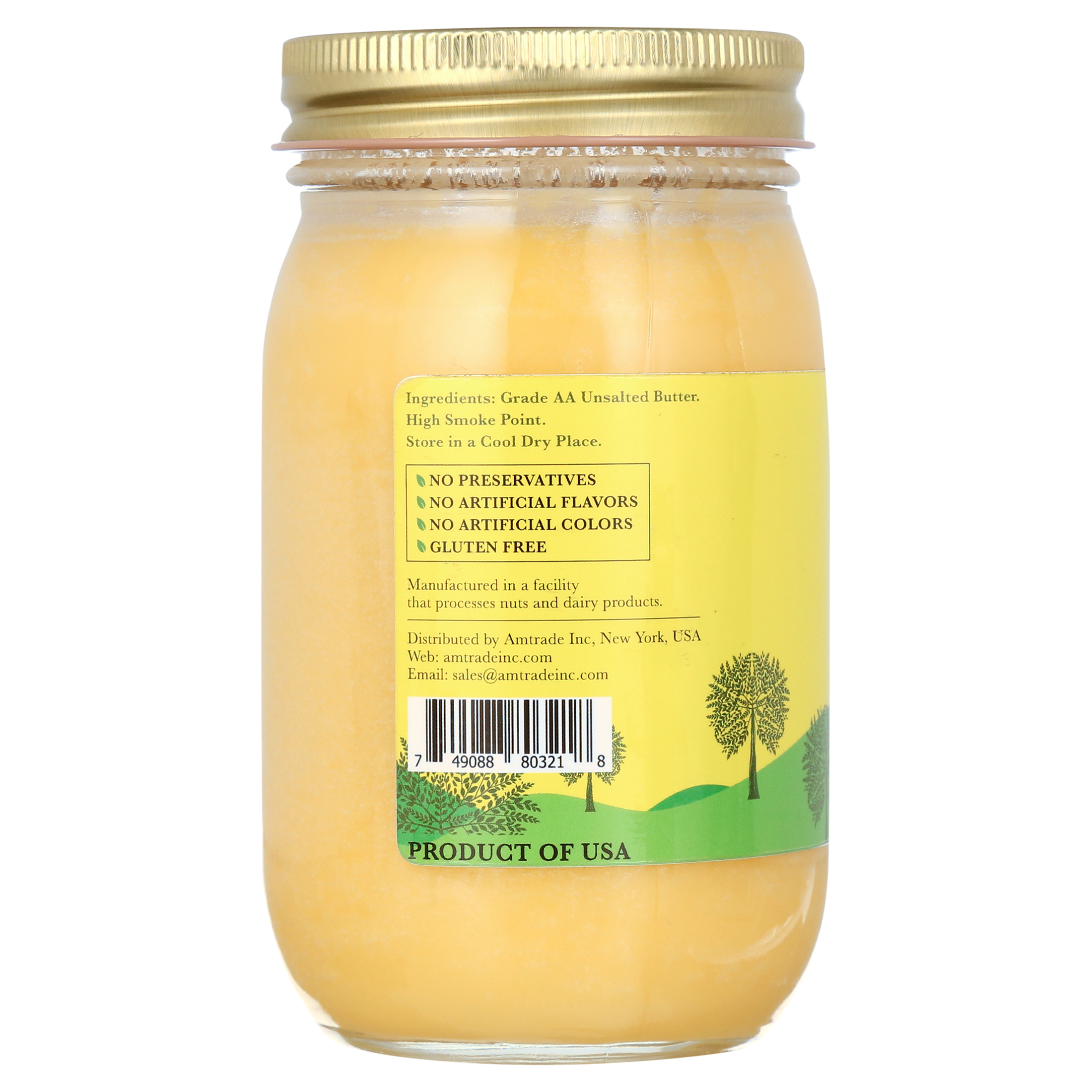 India's Nature Pure Cow Ghee, 16 oz Glass Jar, 1 count, Gluten-Free, Clarified Butter thumbnail 4