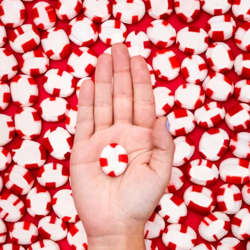 Red Bird Individually Wrapped Peppermint Candy Puffs, Gluten Free, Kosher, Non-GMO, 52 oz, Tub thumbnail 2