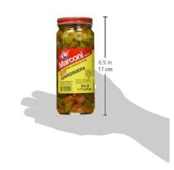 Marconi Original Chicago Style Hot Giardiniera, Shelf-Stable, 16 fl oz Jar thumbnail 3