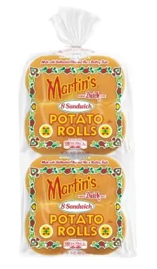 Martin's Potato Rolls 8 Sandwich Rolls (Pack of 2)