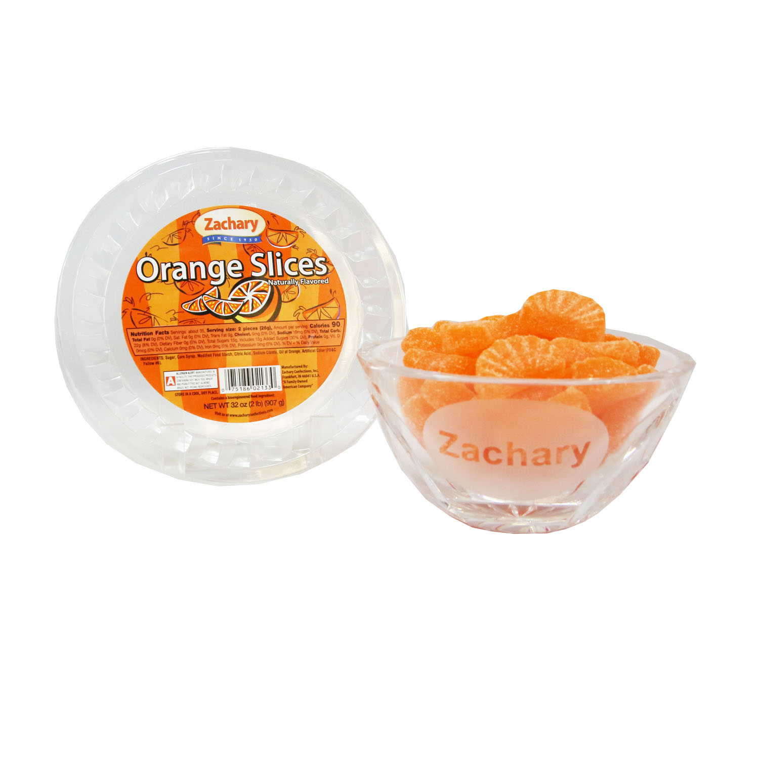 Zachary Orange Slices Jelly Candy, 32 oz. Tub thumbnail 3
