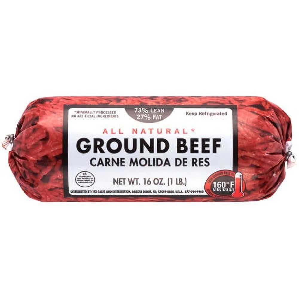 73% Lean/ 27% Fat, Ground Beef Roll, 1 Lb