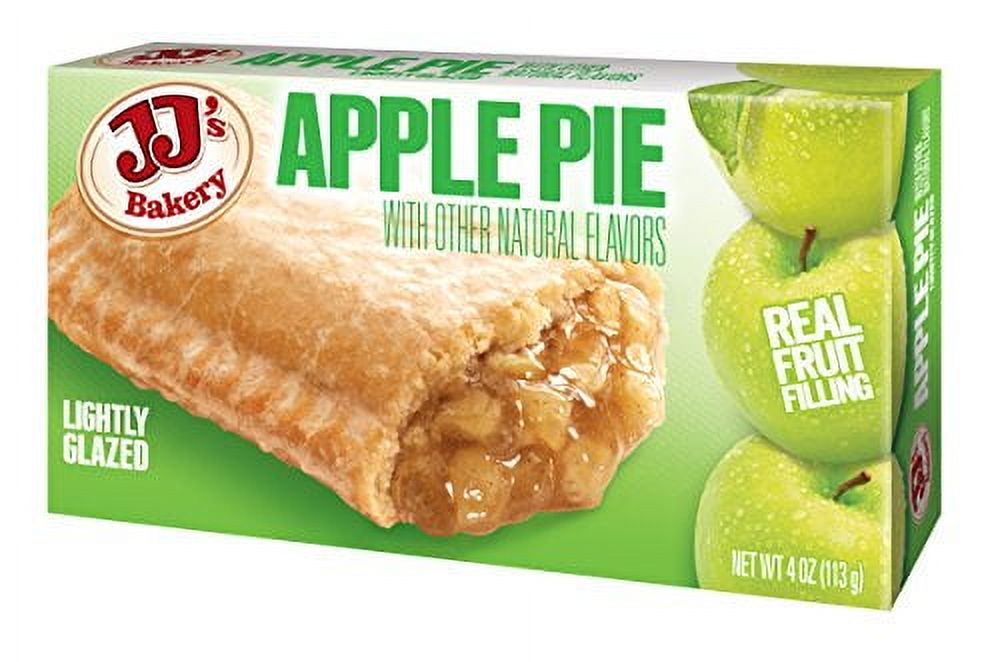 JJ's Bakery Apple Snack Pies, Individual Dessert, Fresh-Baked, Perfect for Snacks, Nut-Free, Kosher Parve, 4 Oz Each (Pack of 6)