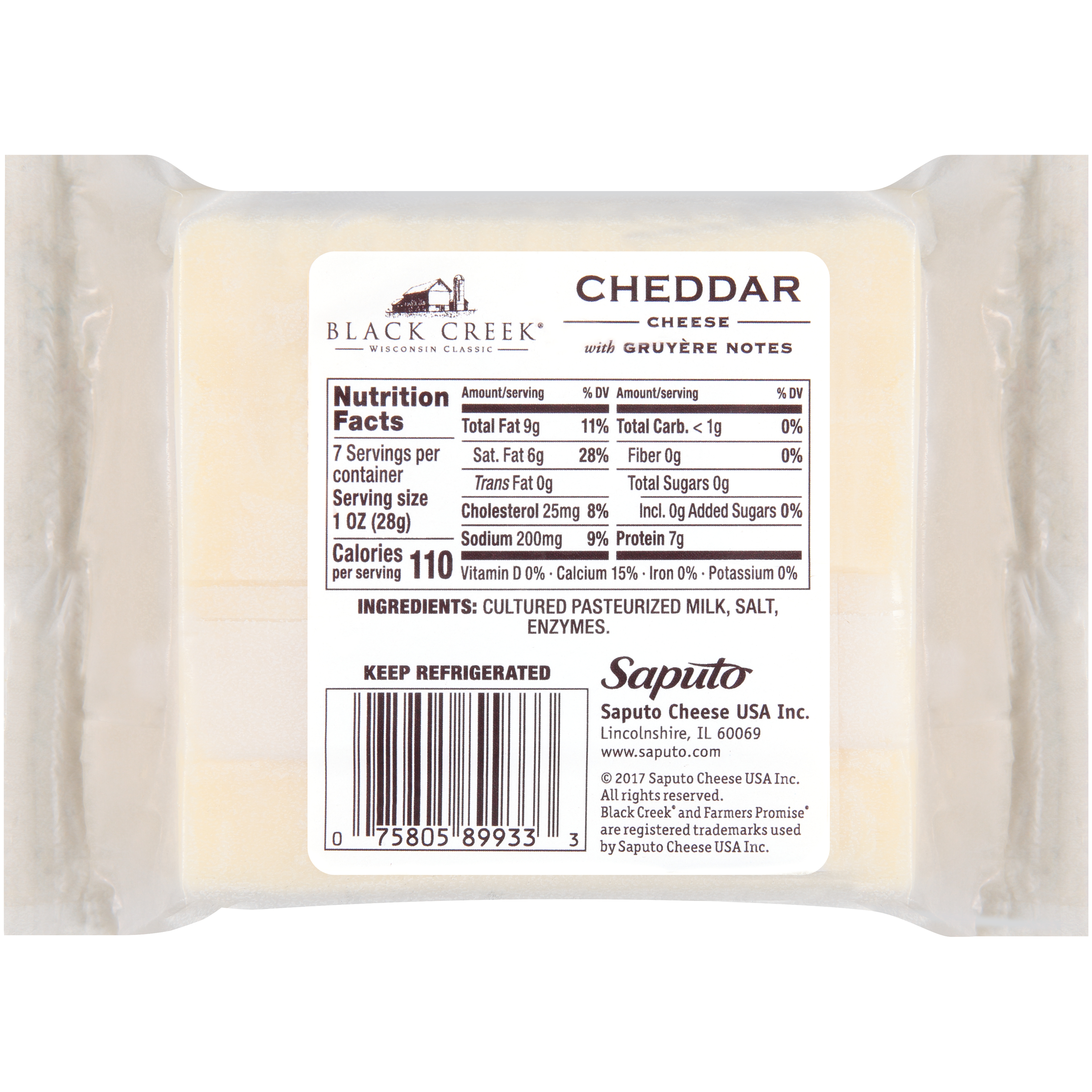 Black CreekÂ® Artisan Series Cheddar Cheese with Gruyere Notes, 7 oz Square thumbnail 2
