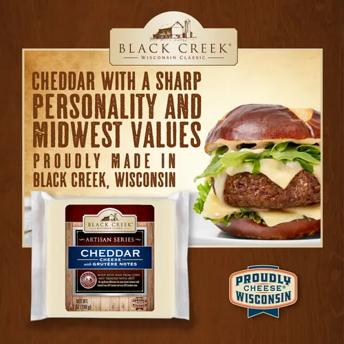 Black CreekÂ® Artisan Series Cheddar Cheese with Gruyere Notes, 7 oz Square thumbnail 3