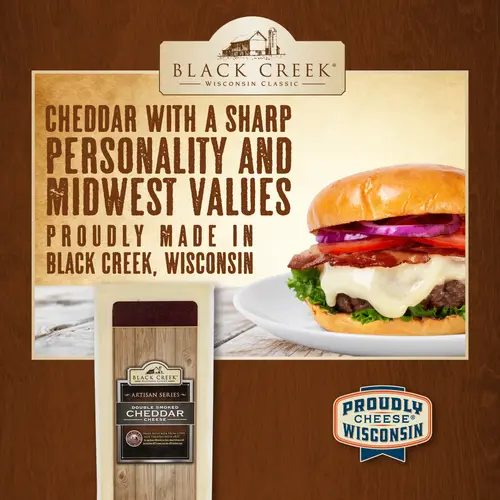 Black CreekÂ® Artisan Series Double Smoked Cheddar Cheese, 7 oz Bar thumbnail 2
