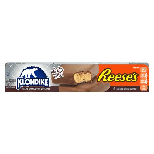 Klondike Reese's Peanut Butter Crunchy Frozen Dairy Dessert Bars Kosher Milk, 4 oz 6 Count thumbnail 3