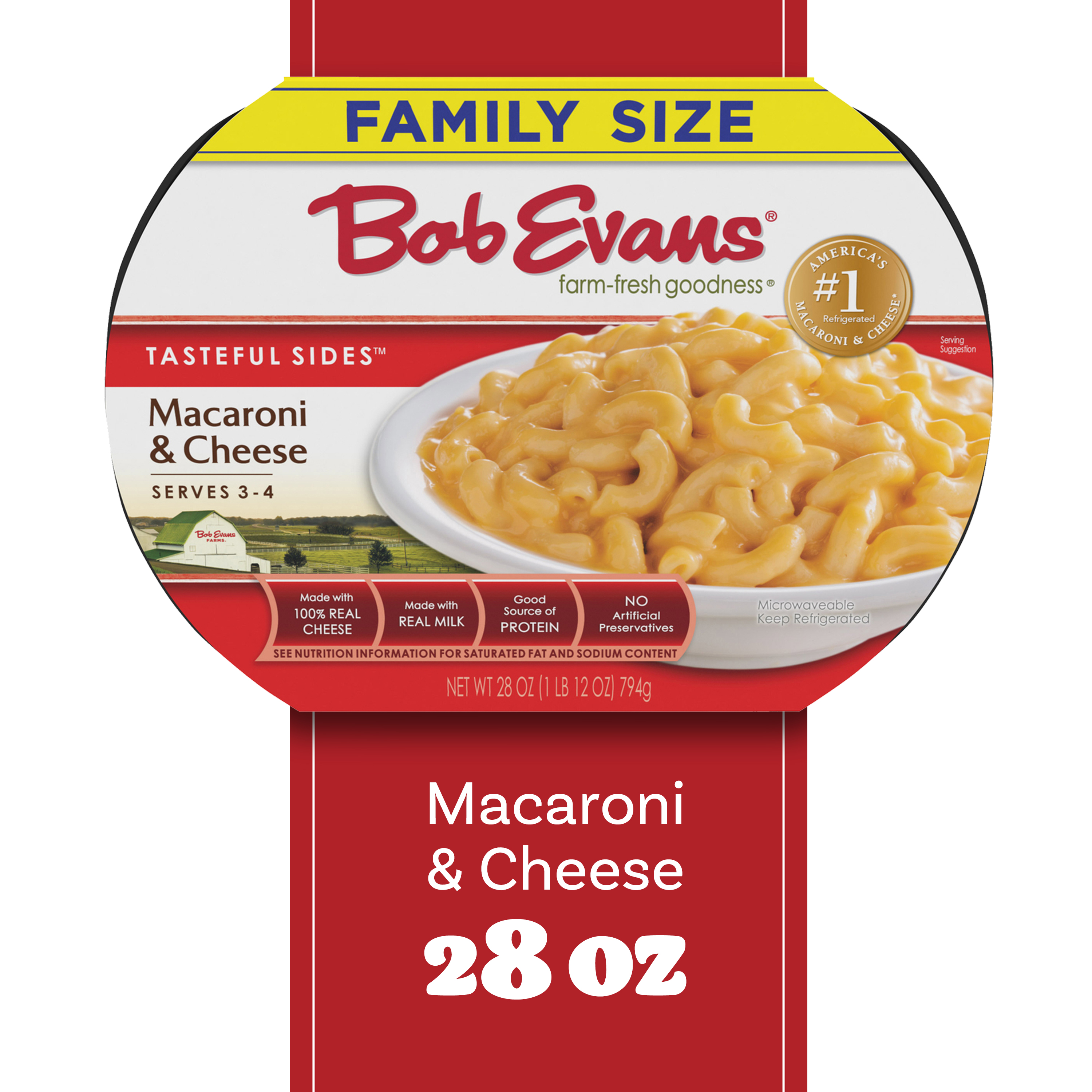 Bob Evans Family Size Macaroni & Cheese, 28 oz Tray thumbnail 2