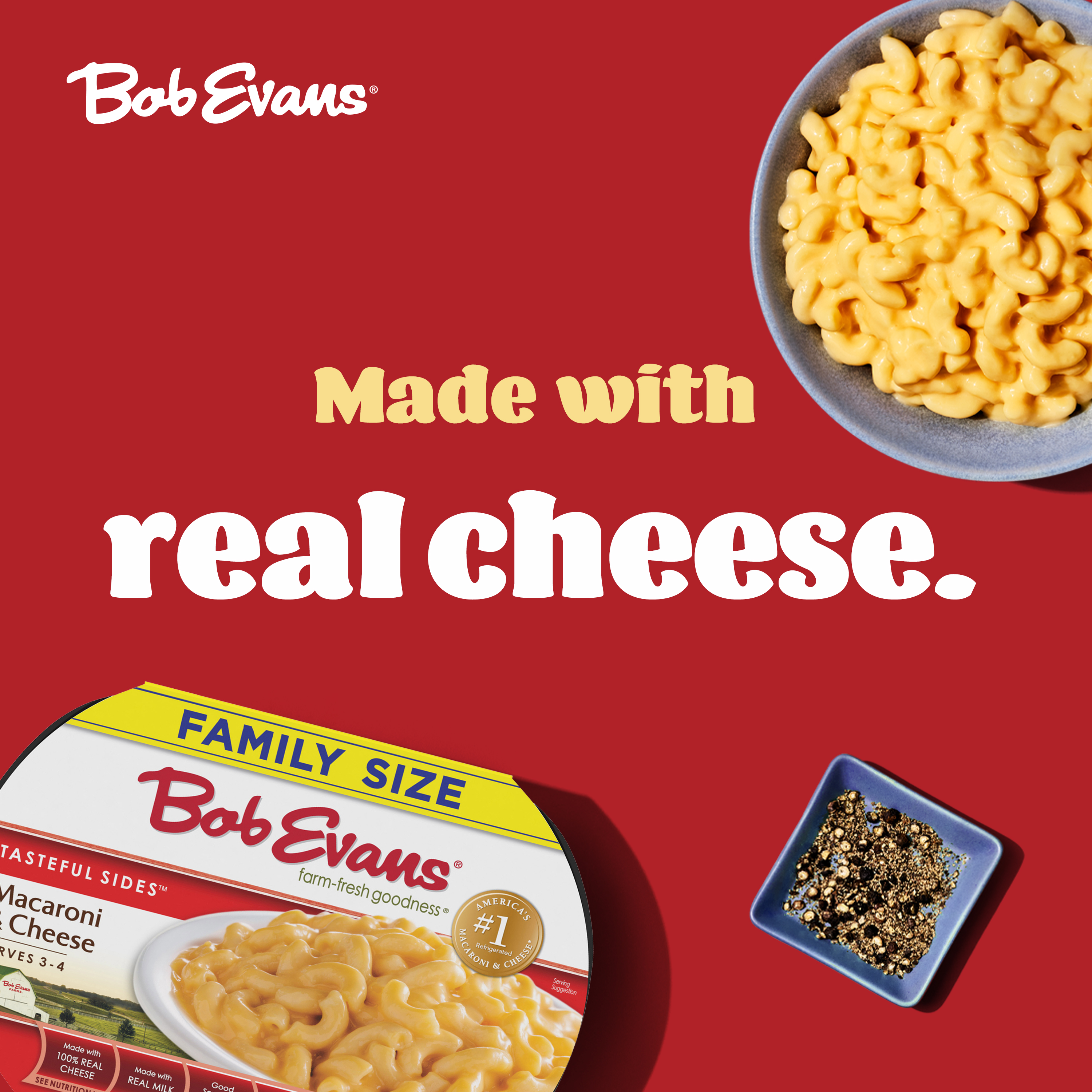 Bob Evans Family Size Macaroni & Cheese, 28 oz Tray thumbnail 3