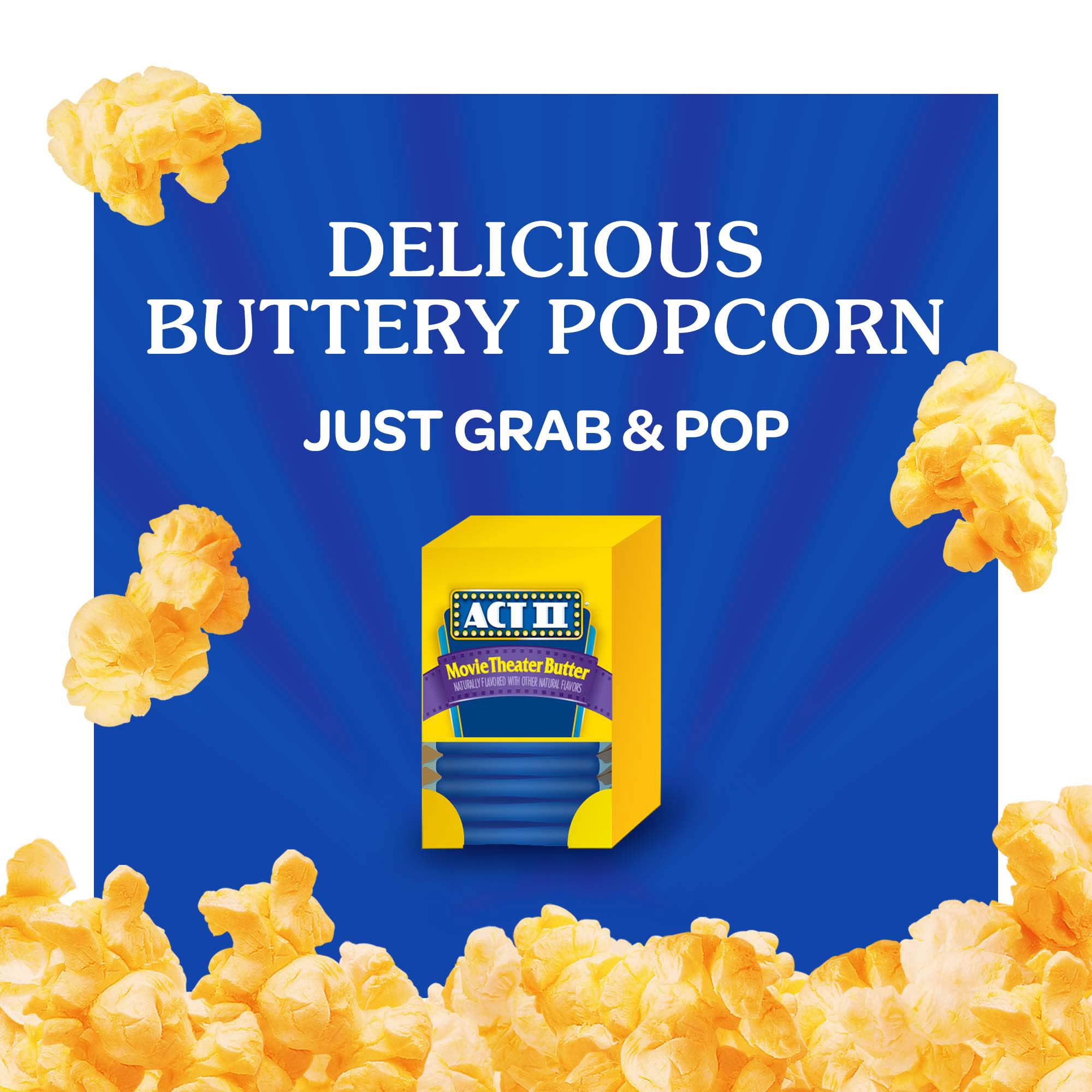 Act II Movie Theater Butter Microwave Popcorn, 2.75 oz, 18 Count thumbnail 2