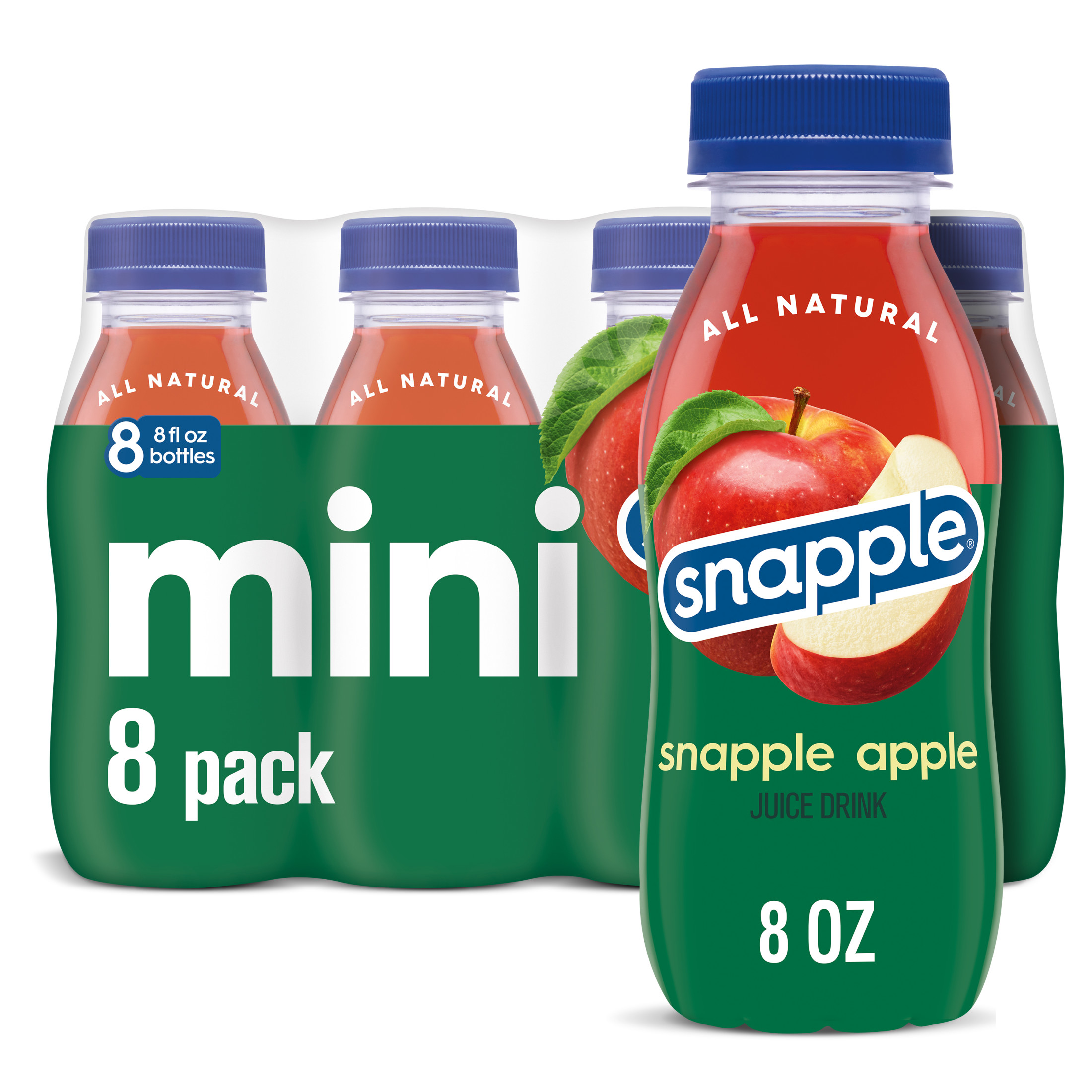 Snapple Apple Juice Drink, 8 fl oz, 8 Mini Bottles
