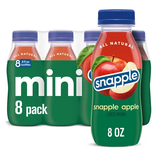 Snapple Apple Juice Drink, 8 fl oz, 8 Mini Bottles thumbnail 2