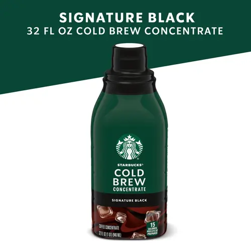 Starbucks Signature Black Coffee, Bottled Cold Brew Coffee Concentrate Drink, 32 oz thumbnail 3
