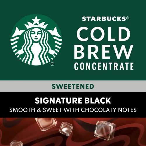 Starbucks Signature Black Coffee, Bottled Cold Brew Coffee Concentrate Drink, 32 oz thumbnail 4