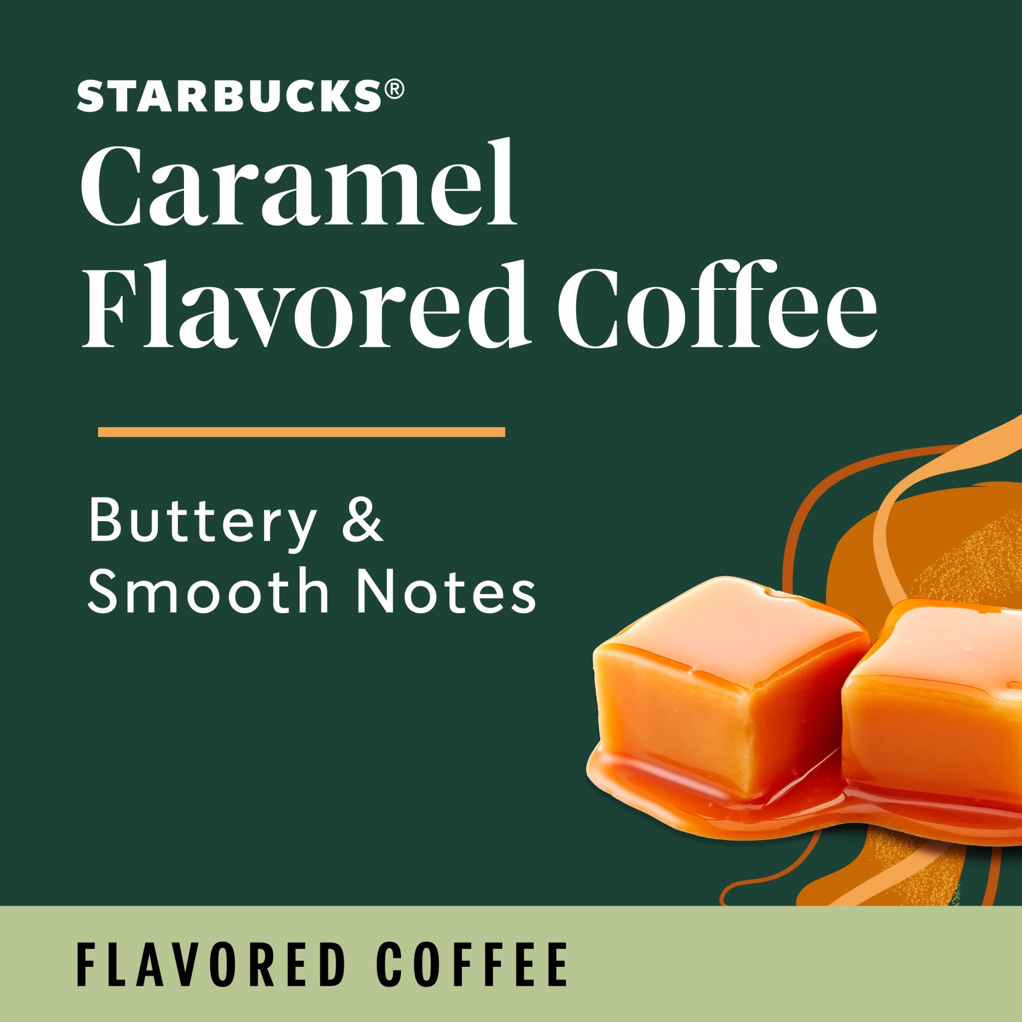Starbucks Arabica Beans Caramel, Naturally Flavored, Ground Coffee, 11oz thumbnail 3