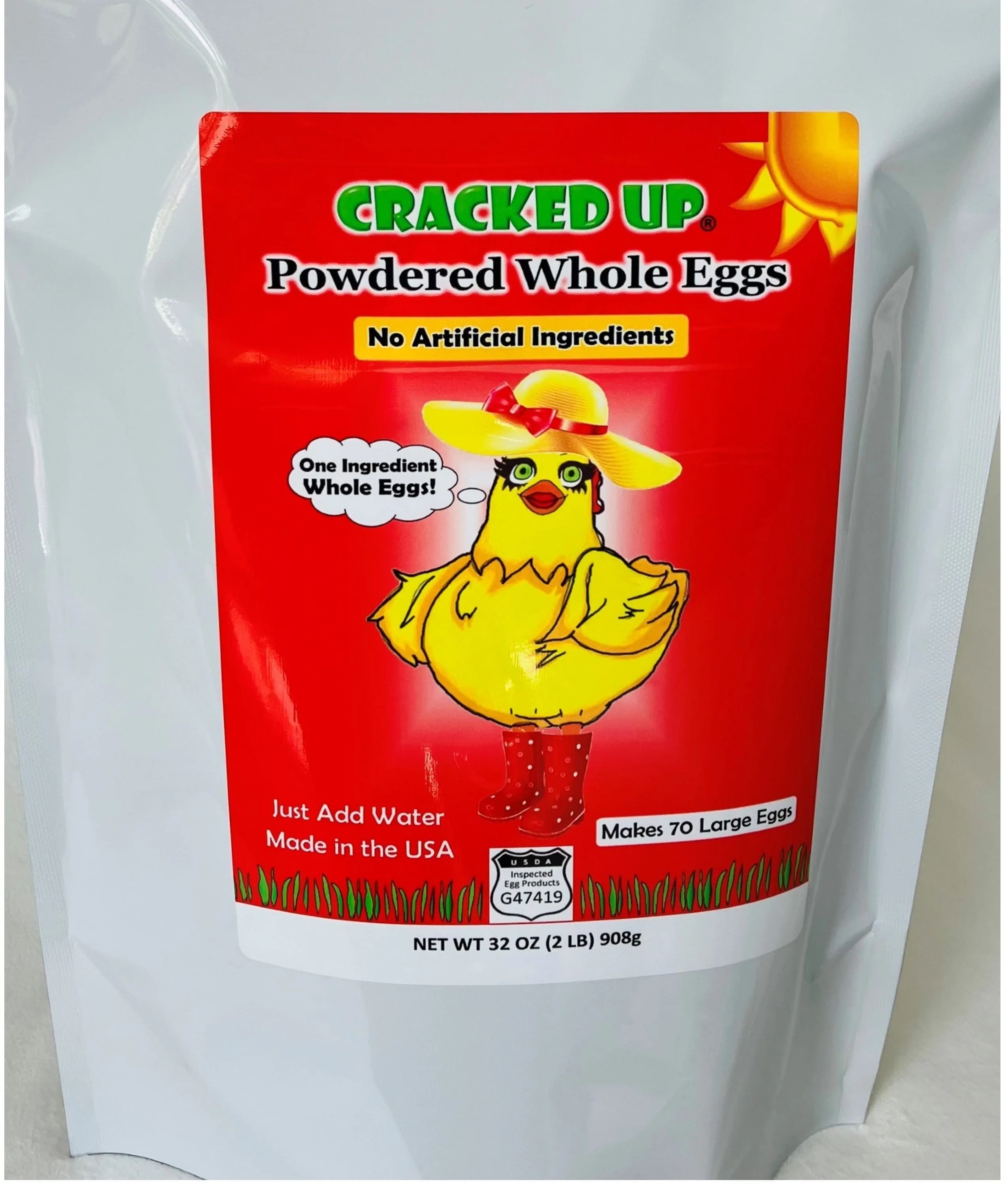 2 Pounds (32 oz), Whole Powdered Eggs, WHY PAY MORE? Freshest Eggs!, Fast Priority Shipping, Makes 70 Large Eggs, MADE IN THE US