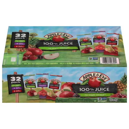 Apple & Eve 100% Juice Drink, Variety Pack, 6.75 Fl Oz, 32 Count