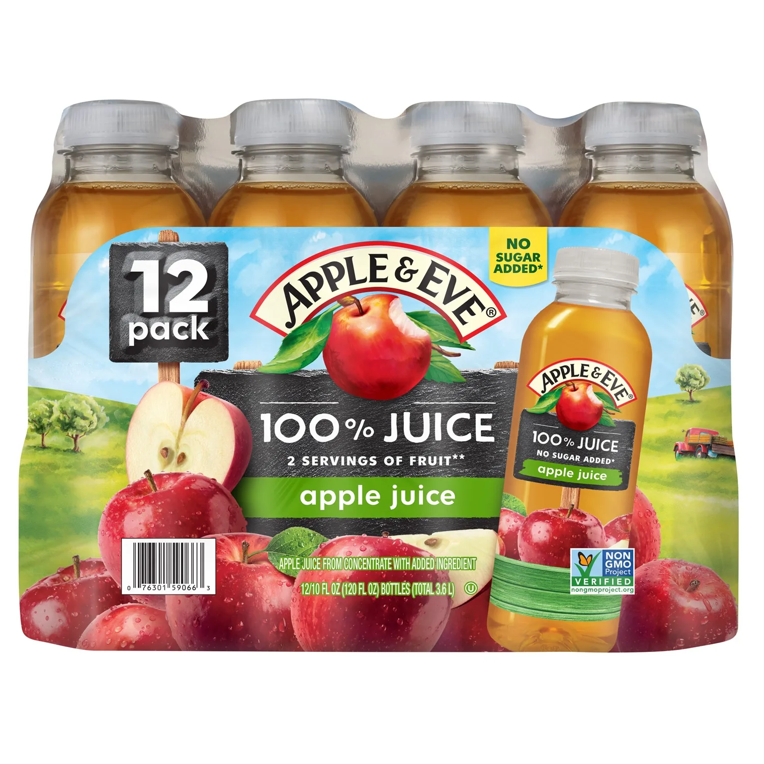 Apple & Eve 100% Apple Juice, 10 fl oz, 12 Pack Box