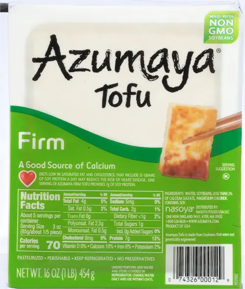 Azumaya Refrigerated Firm Natural Tofu, 16 oz