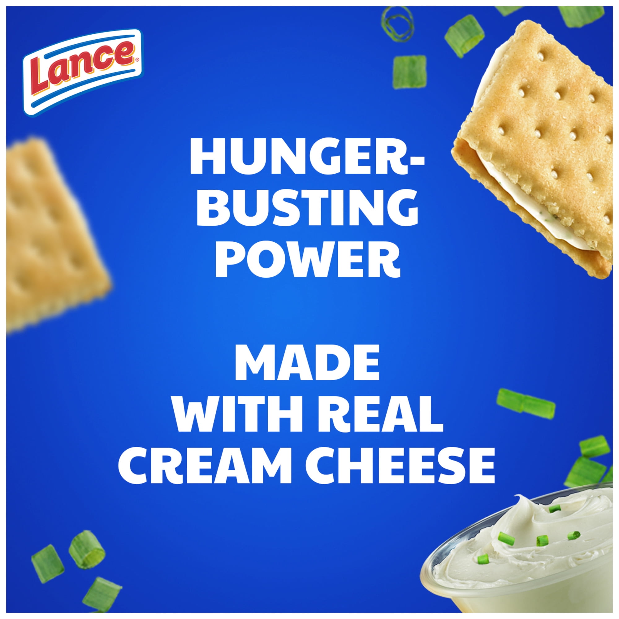 Lance Sandwich Crackers, Captain's Wafers Cream Cheese and Chives, 10 Packs, 6 Sandwiches Each thumbnail 2