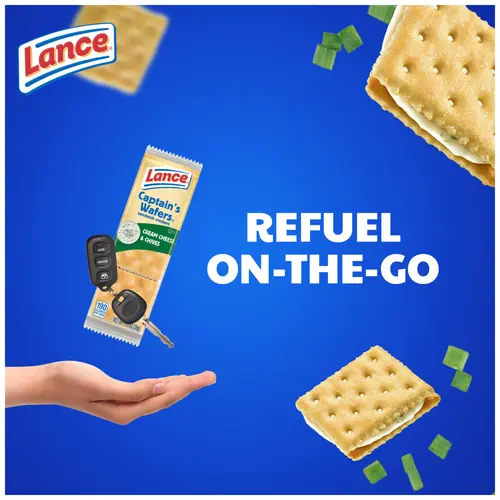 Lance Sandwich Crackers, Captain's Wafers Cream Cheese and Chives, 10 Packs, 6 Sandwiches Each thumbnail 3