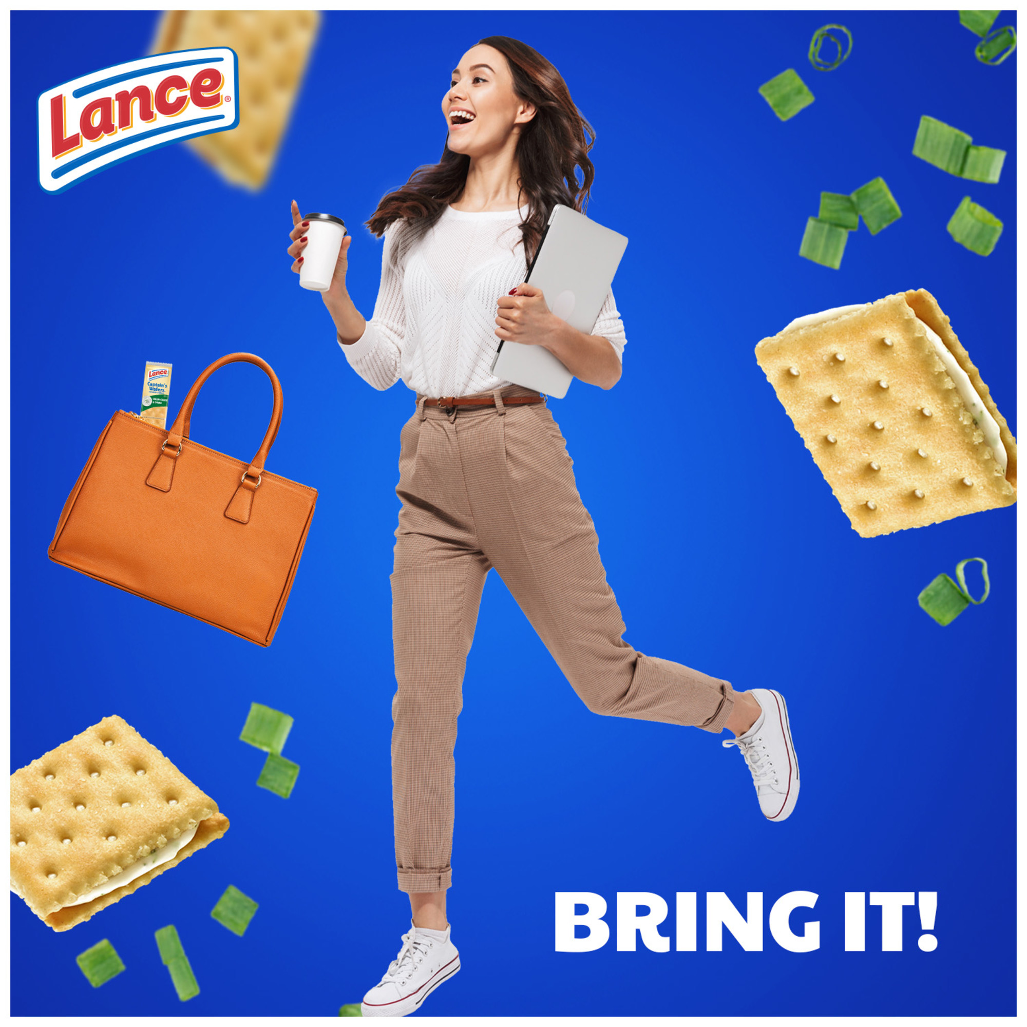 Lance Sandwich Crackers, Captain's Wafers Cream Cheese and Chives, 10 Packs, 6 Sandwiches Each thumbnail 4
