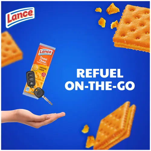 Lance Sandwich Crackers, ToastChee Cheddar, 10 Individually Wrapped Packs, 6 Sandwiches Each thumbnail 3
