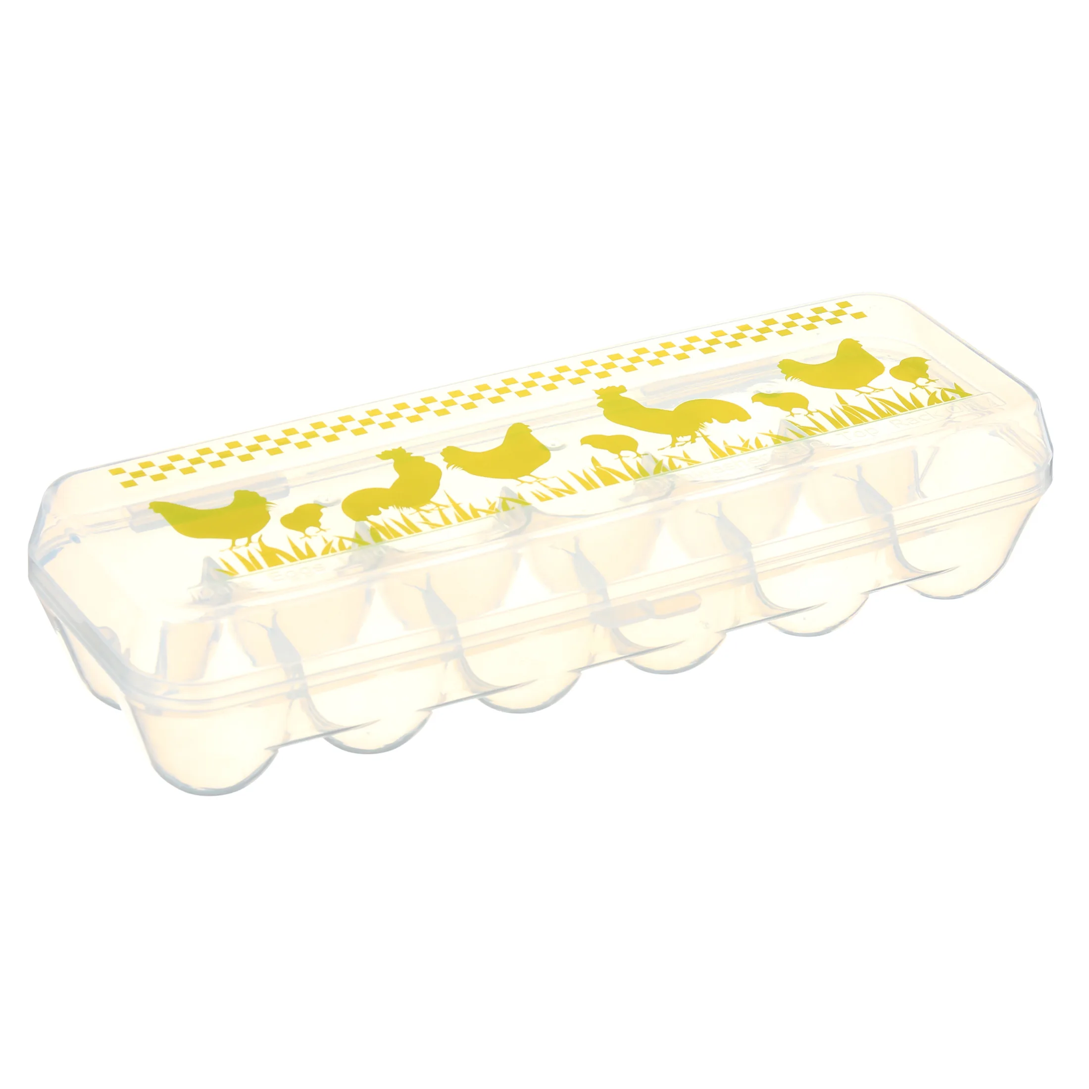 Lixit Chicken Plastic Egg Carton, BPA Free, Green, Holds 12 Eggs