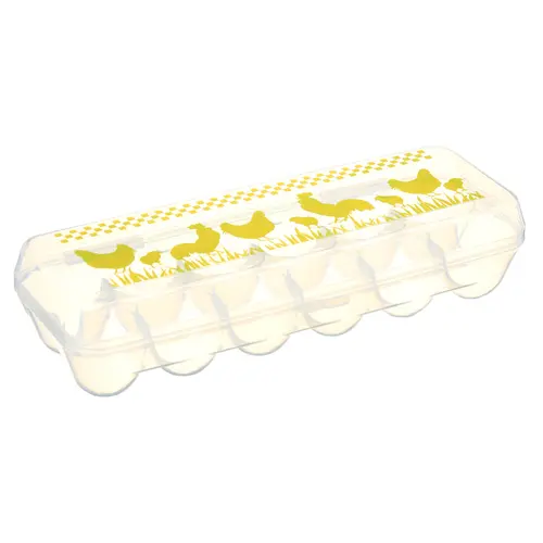 Lixit Chicken Plastic Egg Carton, BPA Free, Green, Holds 12 Eggs