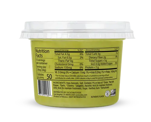 Yucatan Authentic Guacamole, 16 oz Tub thumbnail 2